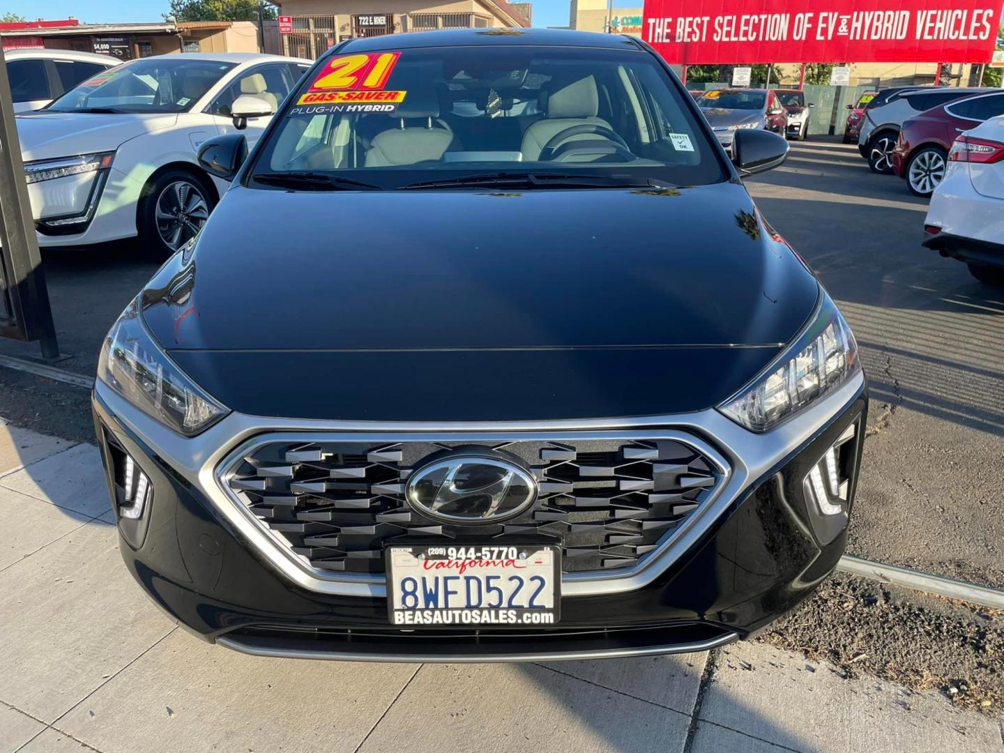 2021 BLACK /GRAY Hyundai Ioniq Plug-In Hybrid (KMHC75LD2MU) , located at 744 E Miner Ave, Stockton, CA, 95202, (209) 944-5770, 37.956863, -121.282082 - PLUS TAXES AND FEES - Photo#1